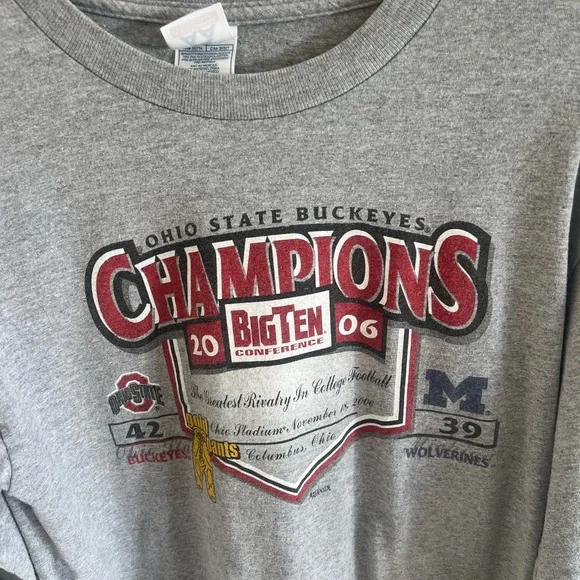 Y2K Men’s Medium Ohio State 2006 Big Ten Champions Long Sleeve T-Shirt - Picture 2 of 7